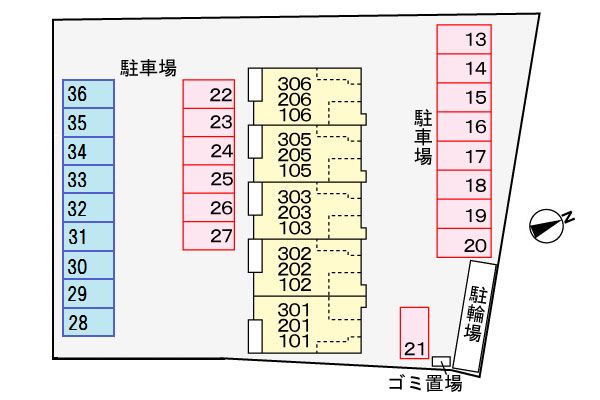 駐車場配置図 駐車場配置図